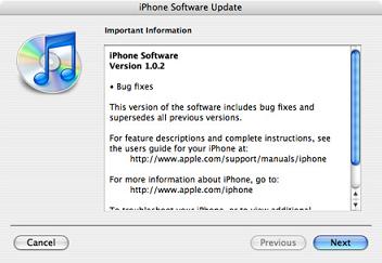 Apple iPhone 102 Software Update