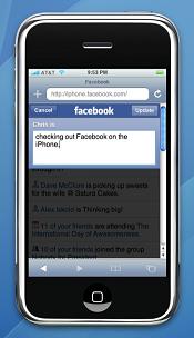 FaceBook on the Apple iPhone