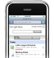 Google Docs Mobile Optimized For iPhone