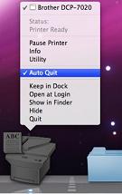 Mac OS X Leopard Auto quit Printer Software Option