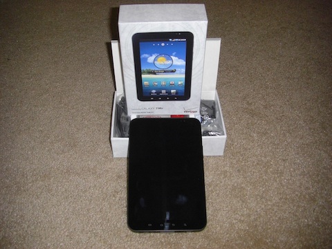 Samsung Galaxy Tab Box and Tablet