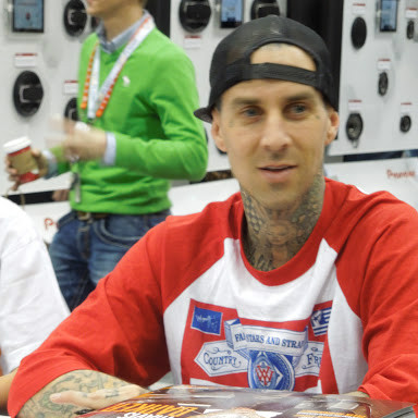 Travis Barker Pioneer 2013 CES Booth
