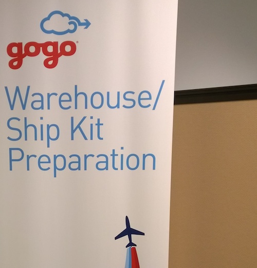 Gogo Warehouse Ship Kit Testing Sign