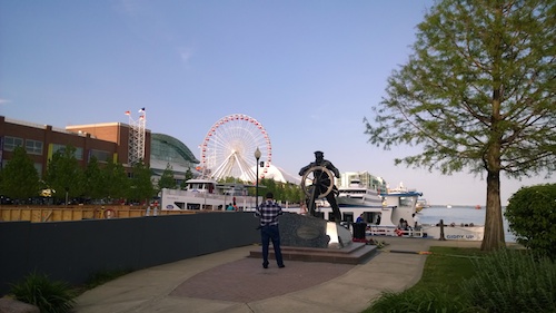 Navy Pier Navy Man Statue Front