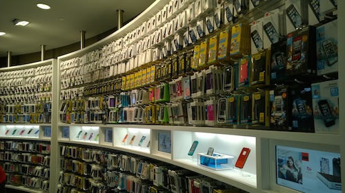 smartphone and cases wall Verizon Destination Store