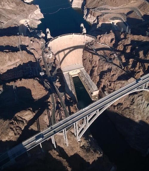 Hoover Dam From A Sundance Helicopter