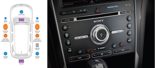 2016 Ford Explorer Platinum Sony Premium Audio Zones