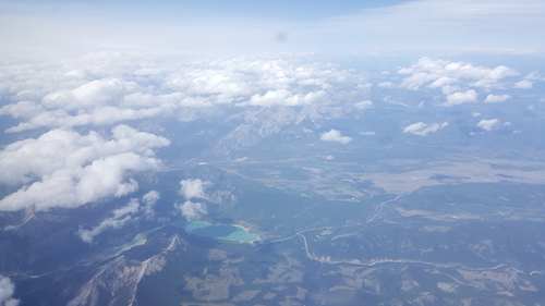Lake From Above Westjet Kamloops Flight