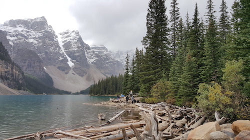 Moraine Lake with Canadian Mountains