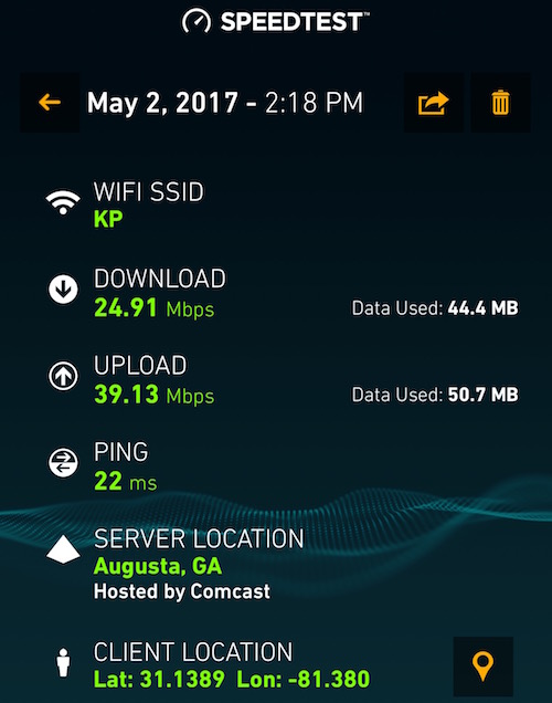King and Prince WiFi Speedtest iPhone