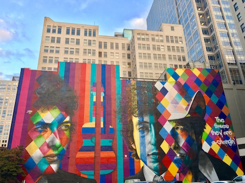Bob Dylan Mural Downtown Minneapolis